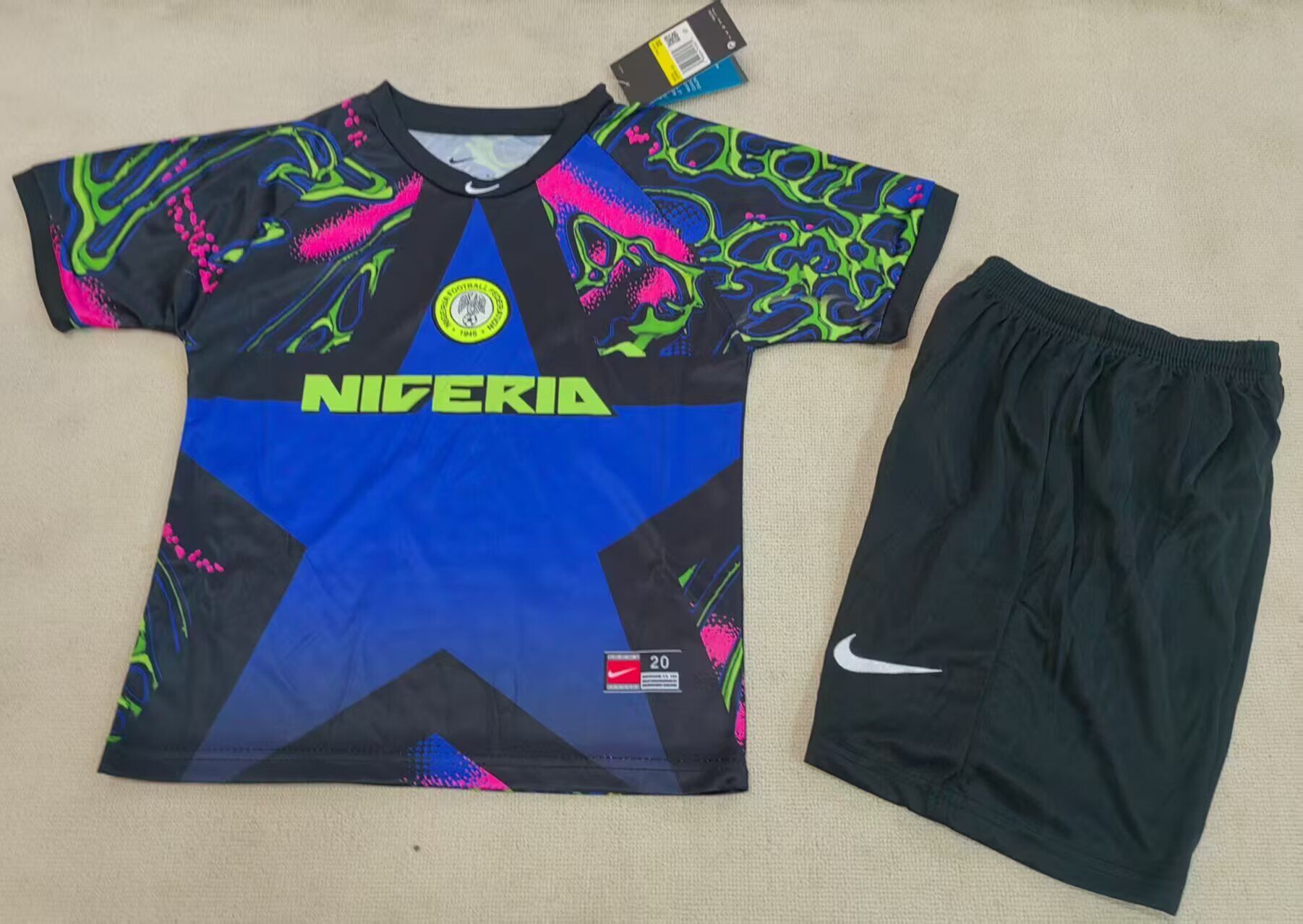 Kids-Nigeria 2026 GK Dark Blue Soccer Jersey